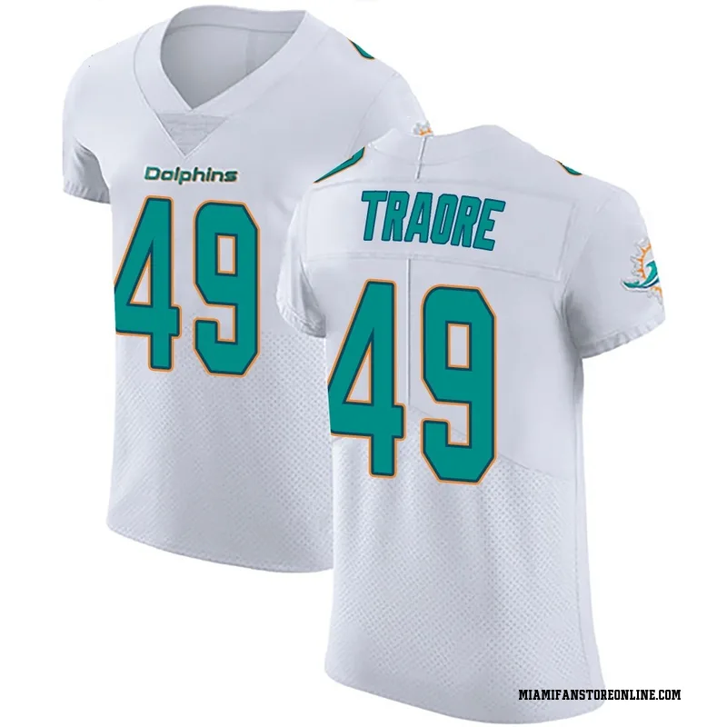 Seydou Traore Men's White Elite Miami Dolphins Vapor Untouchable Football Jersey