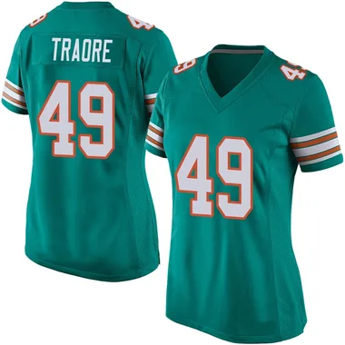 Seydou Traore Women's Aqua Game Miami Dolphins Alternate Football Jersey