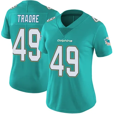 Seydou Traore Women's Aqua Limited Miami Dolphins Team Color Vapor Untouchable Football Jersey