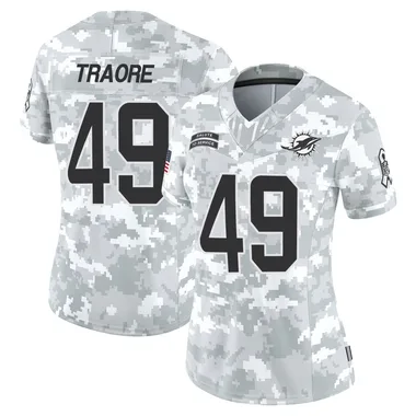 Seydou Traore Women's Arctic Camo Limited Miami Dolphins 2024 Salute to Service Football Jersey