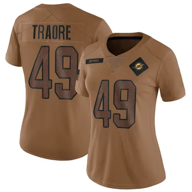 Seydou Traore Women's Brown Limited Miami Dolphins 2023 Salute To Service Football Jersey