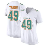 Seydou Traore Women's White Game Miami Dolphins Fashion Football Jersey