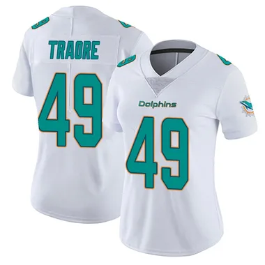 Seydou Traore Women's White Miami Dolphins limited Vapor Untouchable Football Jersey