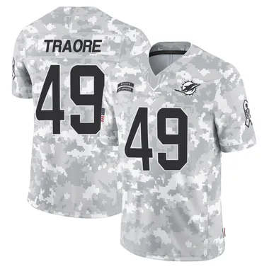 Seydou Traore Youth Arctic Camo Limited Miami Dolphins 2024 Salute to Service Football Jersey