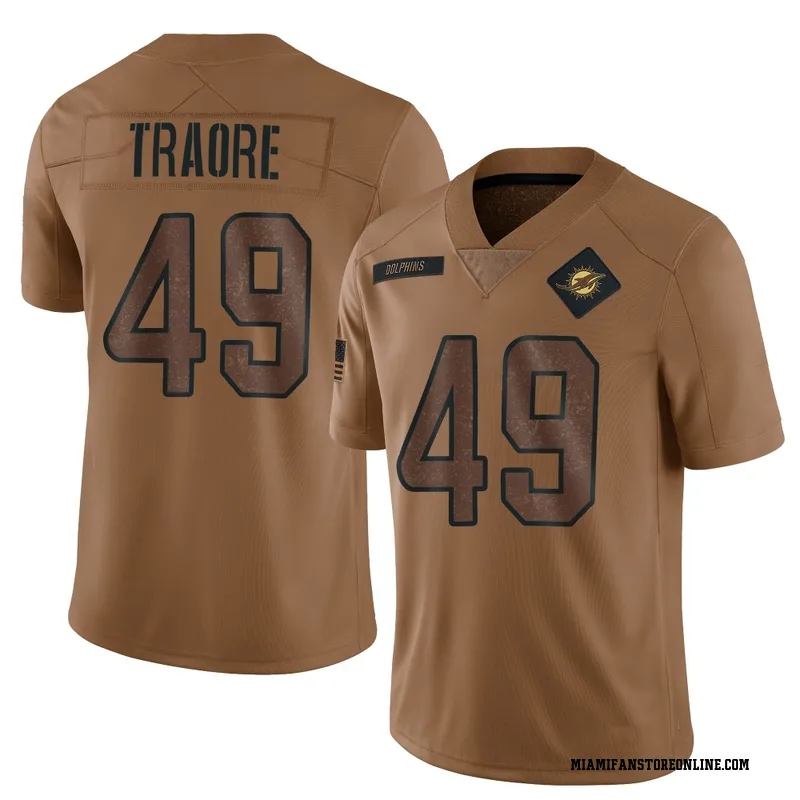 Seydou Traore Youth Brown Limited Miami Dolphins 2023 Salute To Service Football Jersey