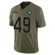 Seydou Traore Youth Olive Limited Miami Dolphins 2025 Salute to Service Football Jersey
