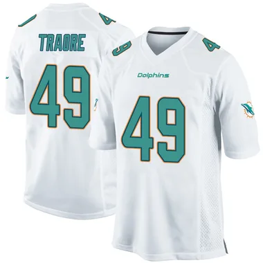Seydou Traore Youth White Game Miami Dolphins Football Jersey