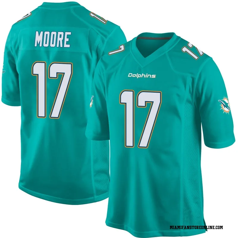 Trey Moore Men's Aqua Game Miami Dolphins Team Color Football Jersey