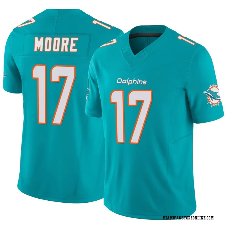 Trey Moore Men's Aqua Limited Miami Dolphins Vapor F.U.S.E. Football Jersey