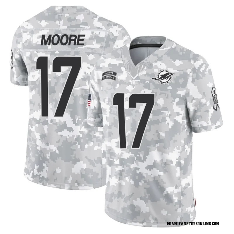 Trey Moore Men's Arctic Camo Limited Miami Dolphins 2024 Salute to Service Football Jersey