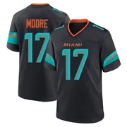 Trey Moore Men's Blue Game Miami Dolphins Pitch 2025 Rivalries Collection Football Jersey