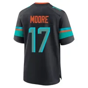 Trey Moore Men's Blue Game Miami Dolphins Pitch 2025 Rivalries Collection Football Jersey
