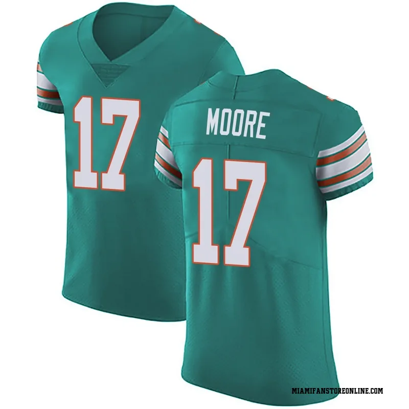 Trey Moore Men's Green Elite Miami Dolphins Aqua Alternate Vapor Untouchable Football Jersey