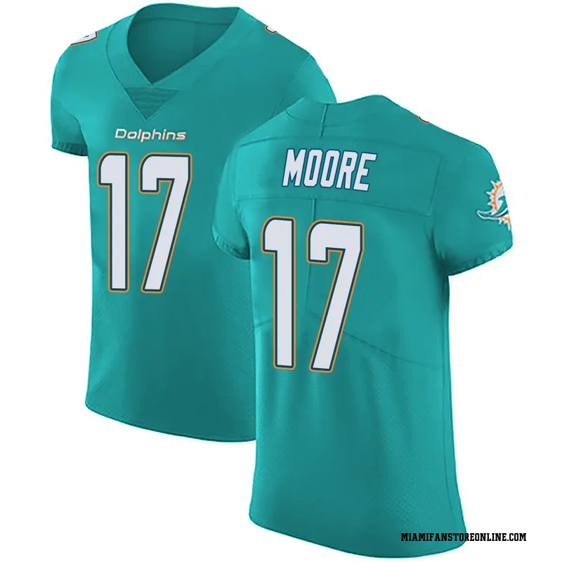 Trey Moore Men's Green Elite Miami Dolphins Aqua Team Color Vapor Untouchable Football Jersey