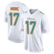 Trey Moore Men's White Game Miami Dolphins Fashion Football Jersey
