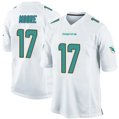 Trey Moore Men's White Game Miami Dolphins Football Jersey
