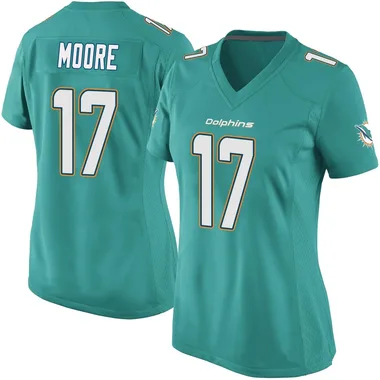 Trey Moore Women's Aqua Game Miami Dolphins Team Color Football Jersey