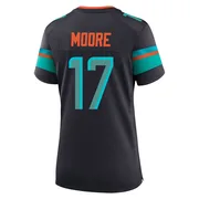 Trey Moore Women's Blue Game Miami Dolphins Pitch 2025 Rivalries Collection Football Jersey