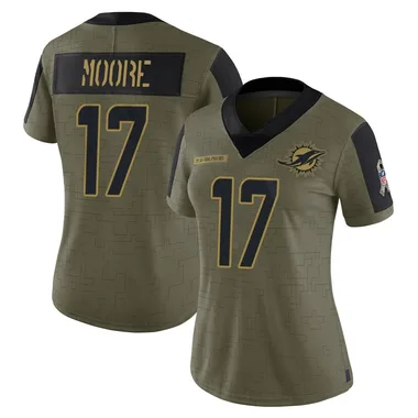 Trey Moore Women's Olive Limited Miami Dolphins 2021 Salute To Service Football Jersey