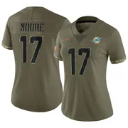 Trey Moore Women's Olive Limited Miami Dolphins 2022 Salute To Service Football Jersey