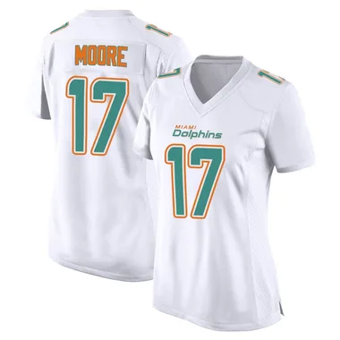 Trey Moore Women's White Game Miami Dolphins Fashion Football Jersey