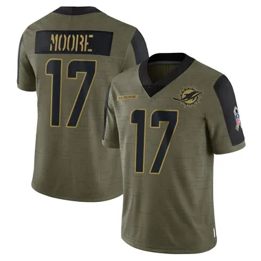Trey Moore Youth Olive Limited Miami Dolphins 2021 Salute To Service Football Jersey