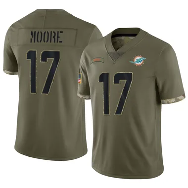 Trey Moore Youth Olive Limited Miami Dolphins 2022 Salute To Service Football Jersey