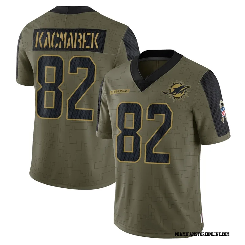 Will Kacmarek Men's Olive Limited Miami Dolphins 2021 Salute To Service Football Jersey