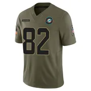 Will Kacmarek Men's Olive Limited Miami Dolphins 2025 Salute to Service Football Jersey