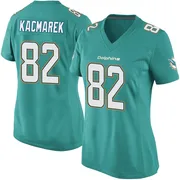 Will Kacmarek Women's Aqua Game Miami Dolphins Team Color Football Jersey