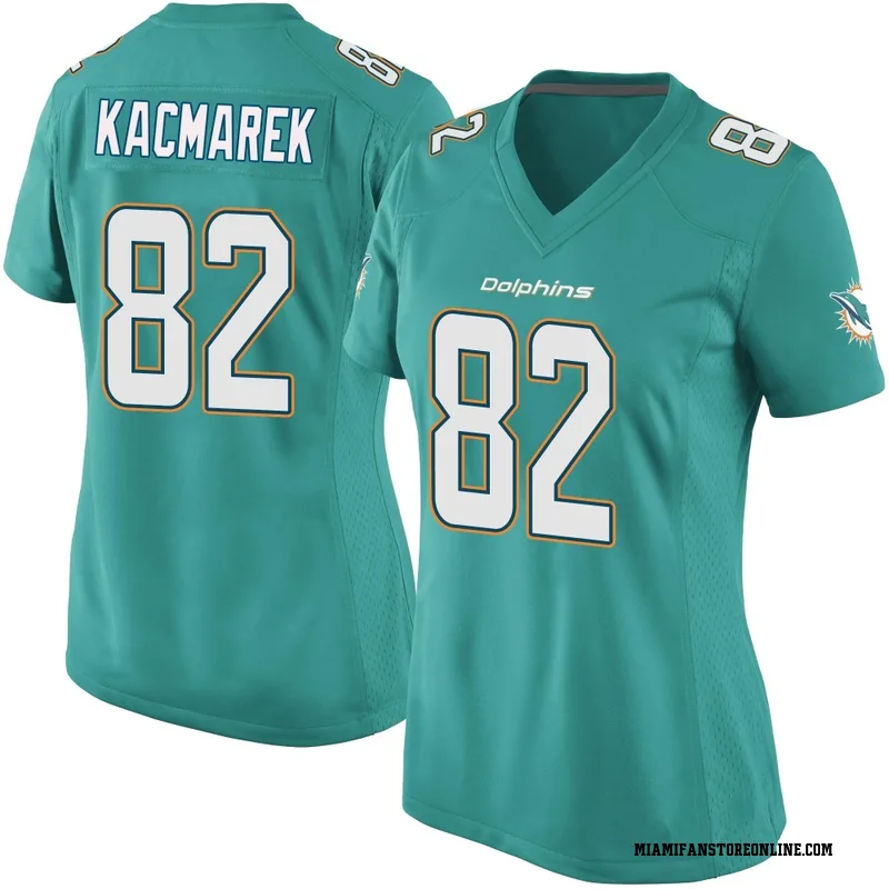 Will Kacmarek Women's Aqua Game Miami Dolphins Team Color Football Jersey