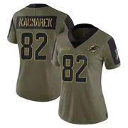 Will Kacmarek Women's Olive Limited Miami Dolphins 2021 Salute To Service Football Jersey