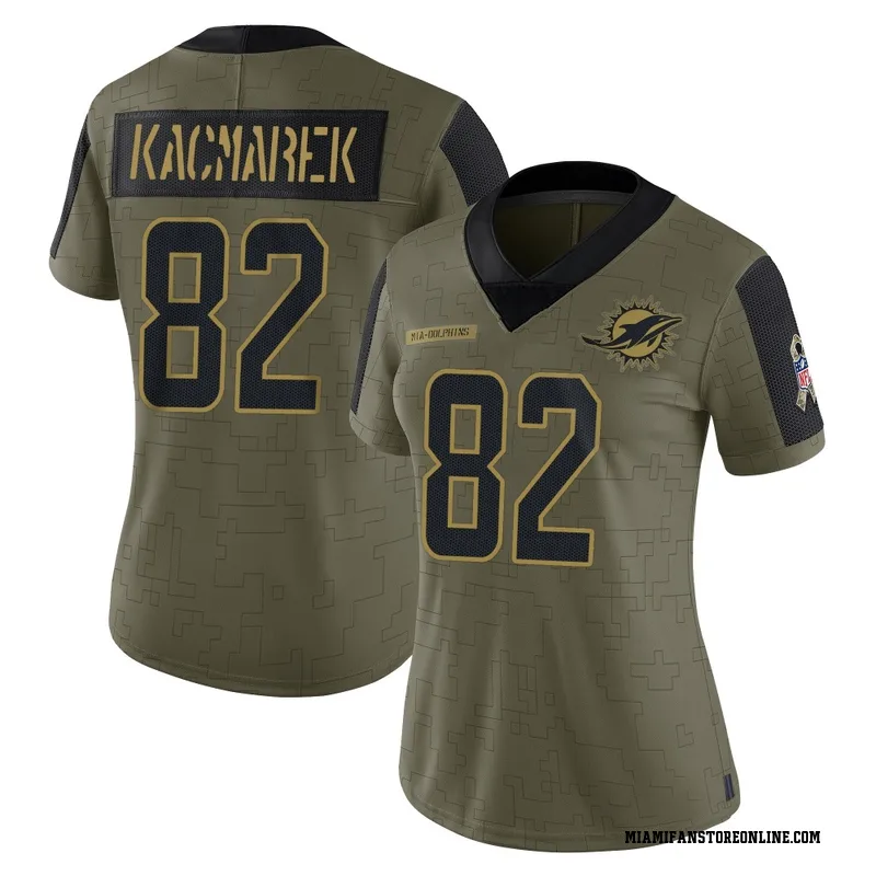 Will Kacmarek Women's Olive Limited Miami Dolphins 2021 Salute To Service Football Jersey