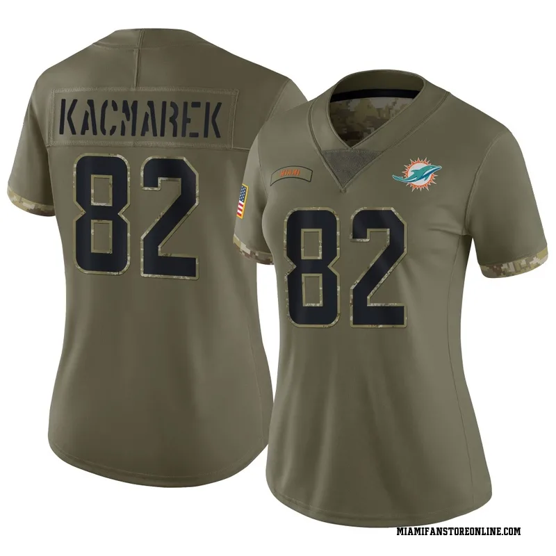 Will Kacmarek Women's Olive Limited Miami Dolphins 2022 Salute To Service Football Jersey