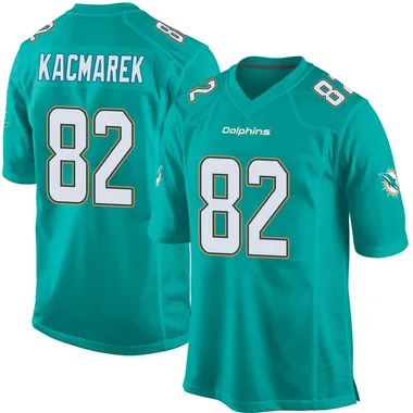 Will Kacmarek Youth Aqua Game Miami Dolphins Team Color Football Jersey